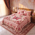Rosé Flutter Crochet Print Bedsheet Set (Baby Pink)