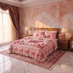 Rosé Flutter Crochet Print Bedsheet Set (Baby Pink)