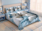Magic Nights Polar Hug 7D Bedsheet - (Blue)