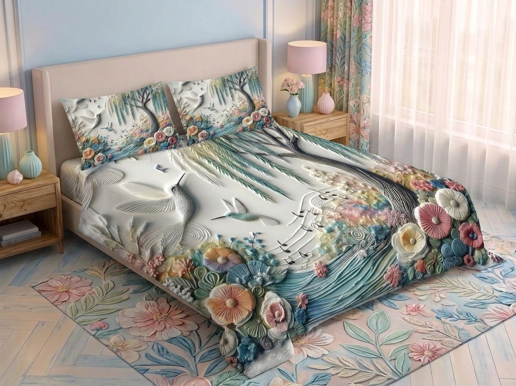 Magic Nights Aqua Haven 7D Bedsheet - (Teal)