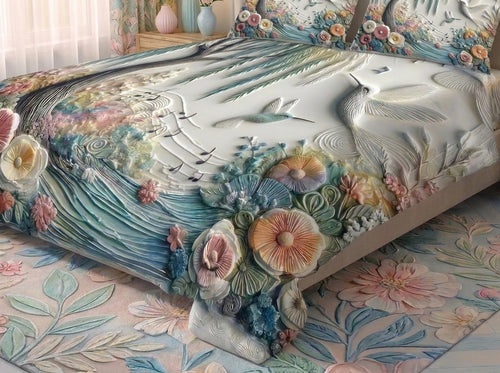 Magic Nights Aqua Haven 7D Bedsheet - (Teal)