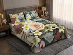 Magic Nights Floral Harmony 7D Bedsheet - (Sage Green)