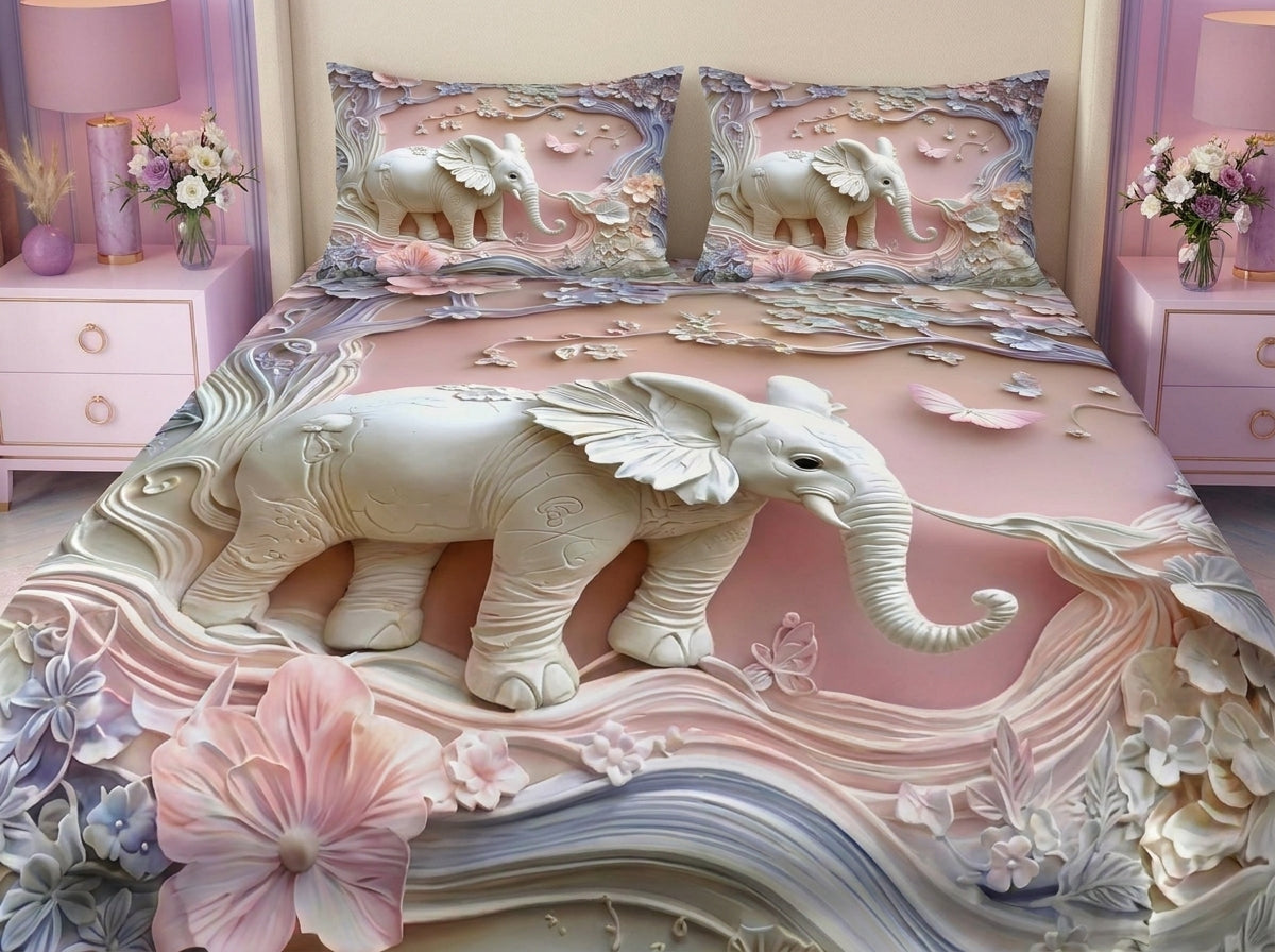 Magic Nights Pastel Majesty 7D Bedsheet - (Pink)