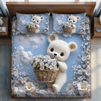Magic Nights TeddyBloom 7D Bedsheet - (sky)