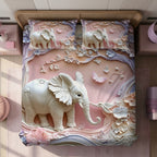 Magic Nights Pastel Majesty 7D Bedsheet - (Pink)